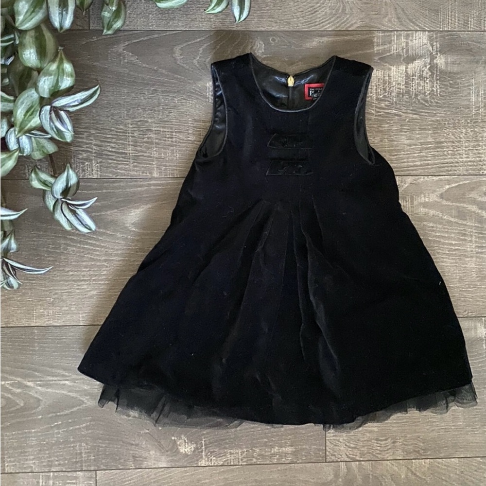 Velour black holiday dress